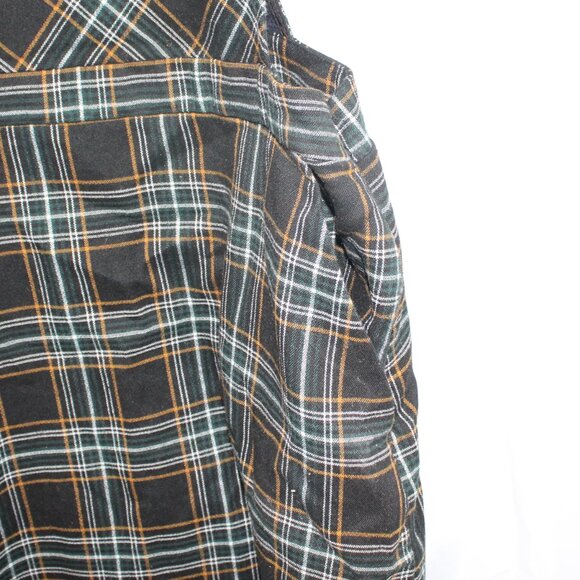 Forever 21 Green Black Yellow Plaid Medium Overalls Dress with Pockets - Picture 5 of 7